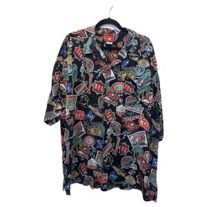 REYN SOONER MENS SIZE XXL TAMPA BAY BUCCANEERS VINTAGE HAWAIIAN POLO 100% COTTON